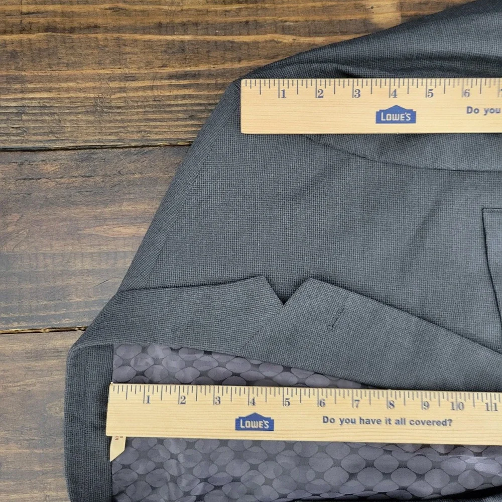 Haggar Men's Sport Coat Blazer Two Button Gray Polyester Viscose 46L‎